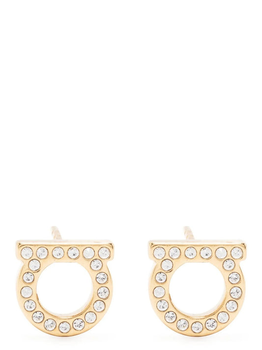 Ferragamo Gancini Crystals Earrings