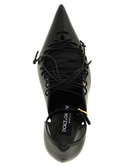 Dolce & Gabbana Leather Pumps With Lace-up