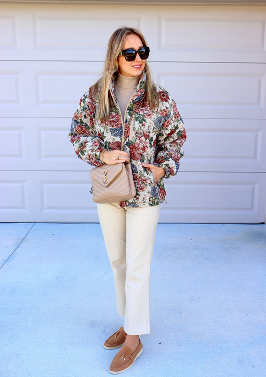 Victoria Floral Puffer Jacket