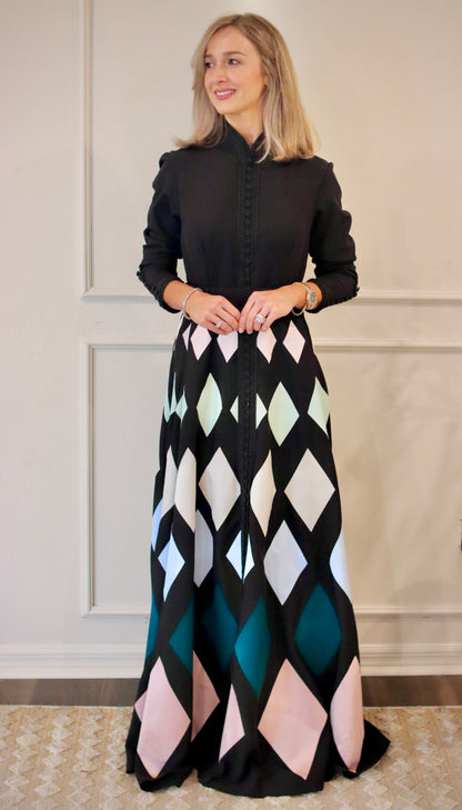 Midnight Elegance Abaya (Dress Style)