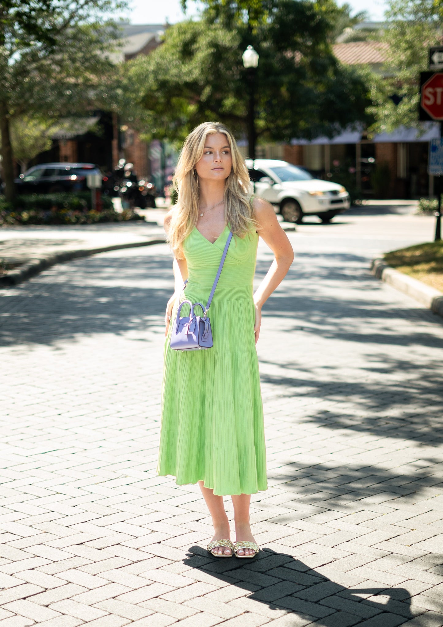 Madrid Dress - Pistachio